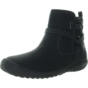 Womens Zipper Faux Leather Booties