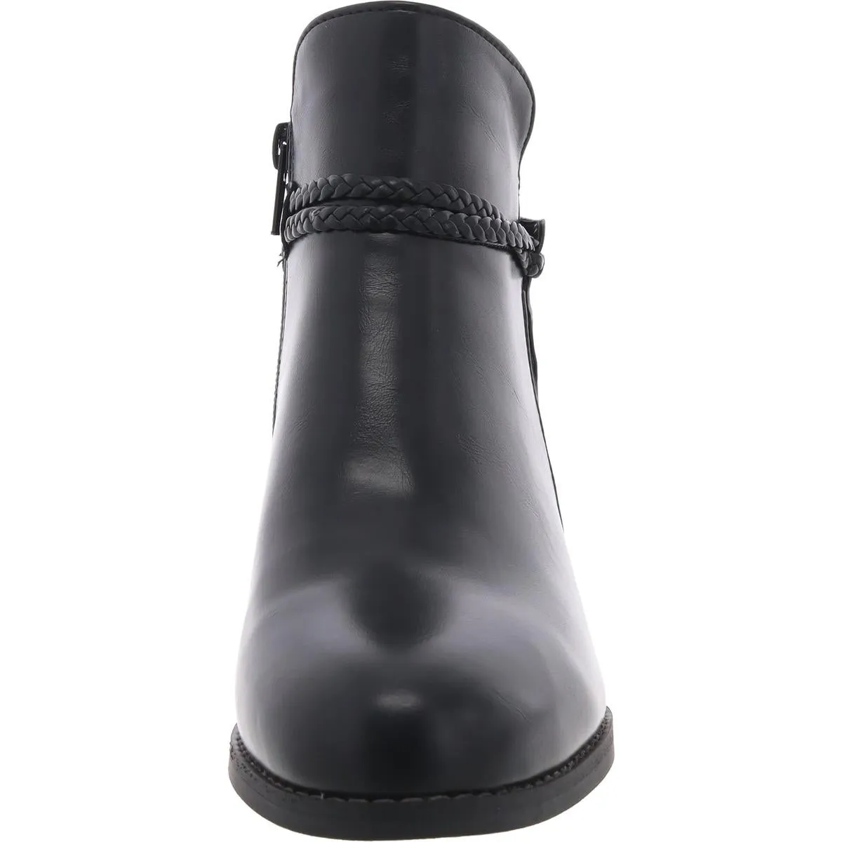 Womens Zipper Faux Leather Booties