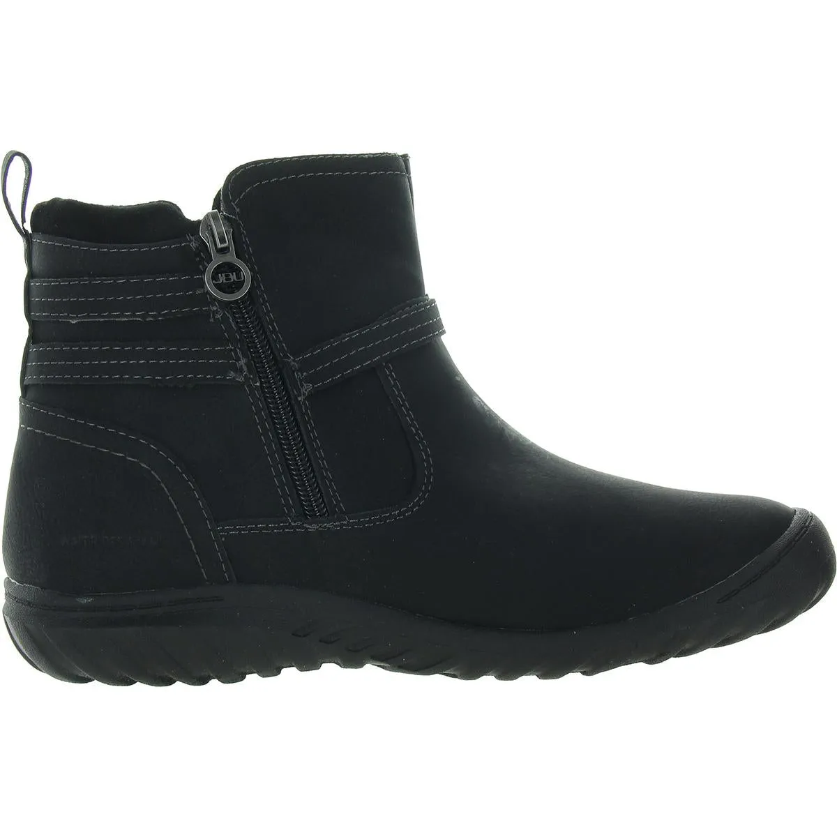 Womens Zipper Faux Leather Booties