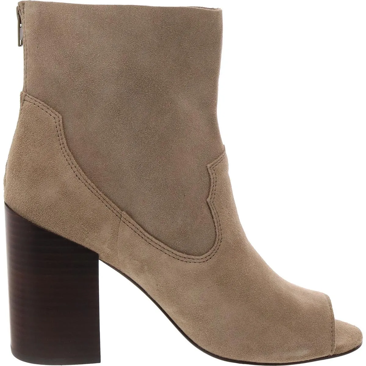 Womens Zipper Faux Suede Mid-Calf Boots