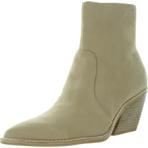 Womens Zipper Leather Ankle Boots