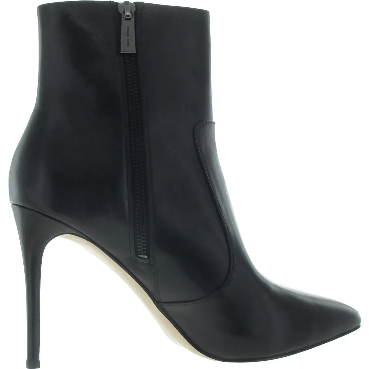 Womens Zipper Leather Ankle Boots