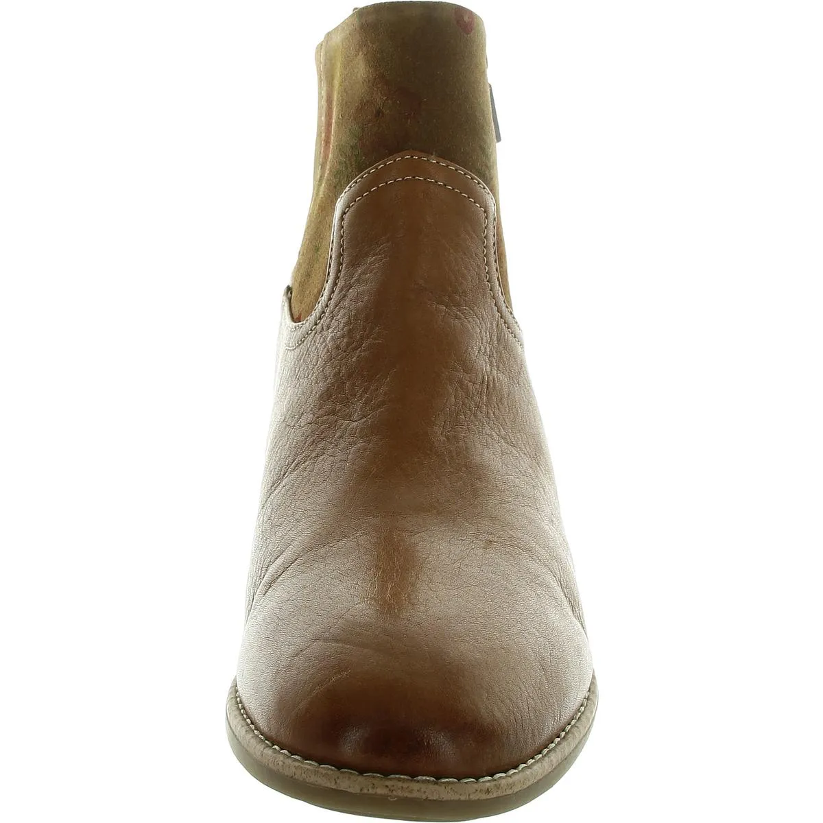 Womens Zipper Leather Booties