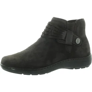 Womens Zipper Leather Booties