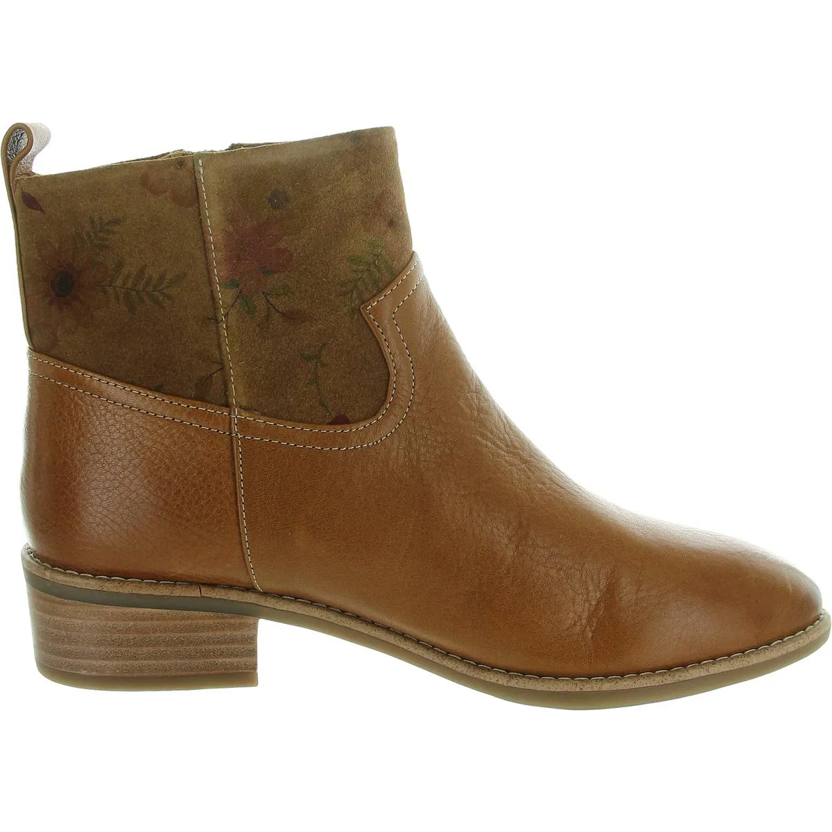 Womens Zipper Leather Booties