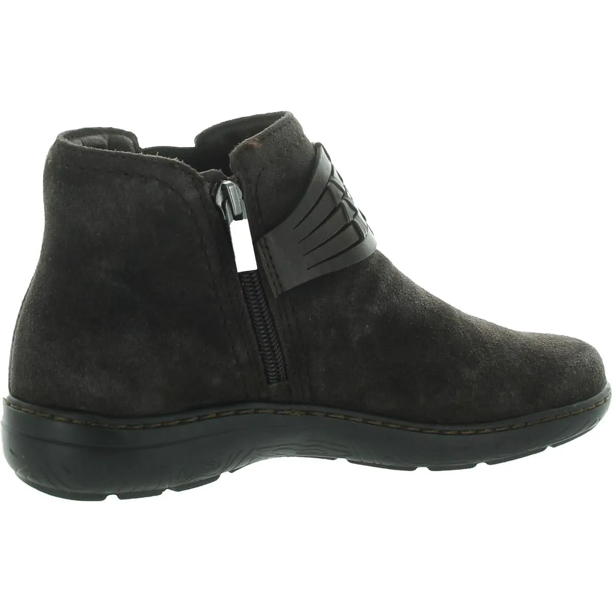 Womens Zipper Leather Booties