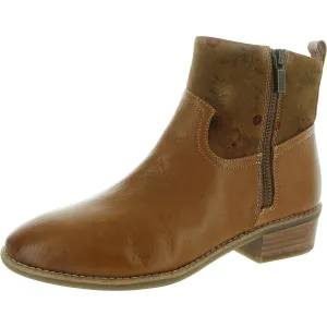 Womens Zipper Leather Booties