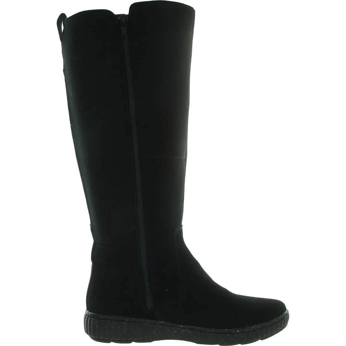Womens Zipper Leather Knee-High Boots
