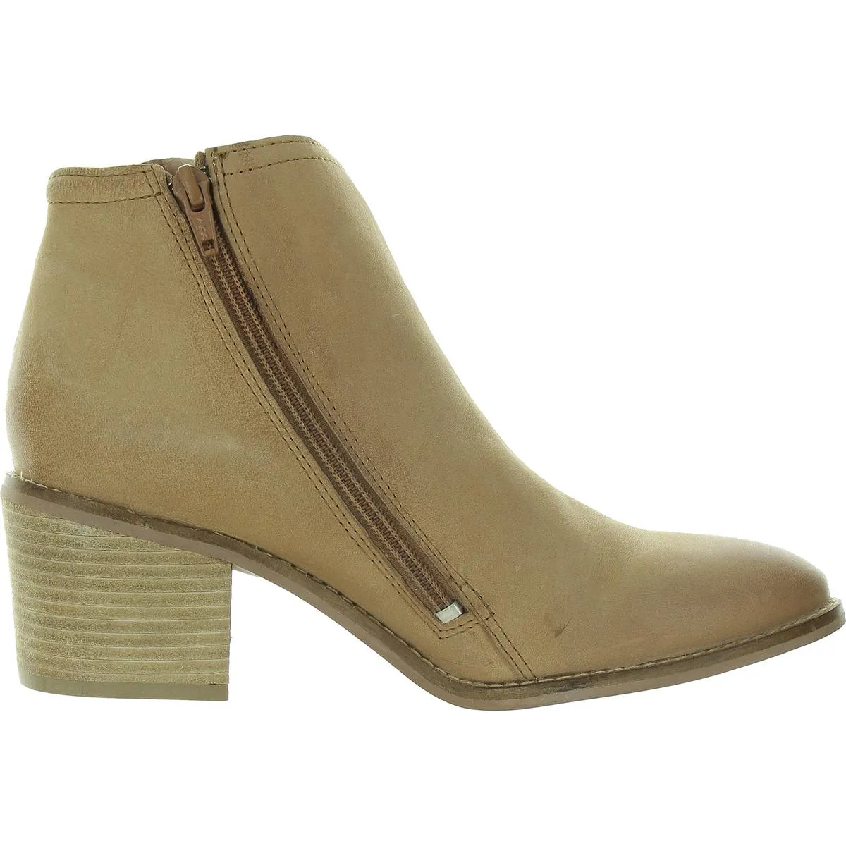 Womens Zipper Leather Shooties