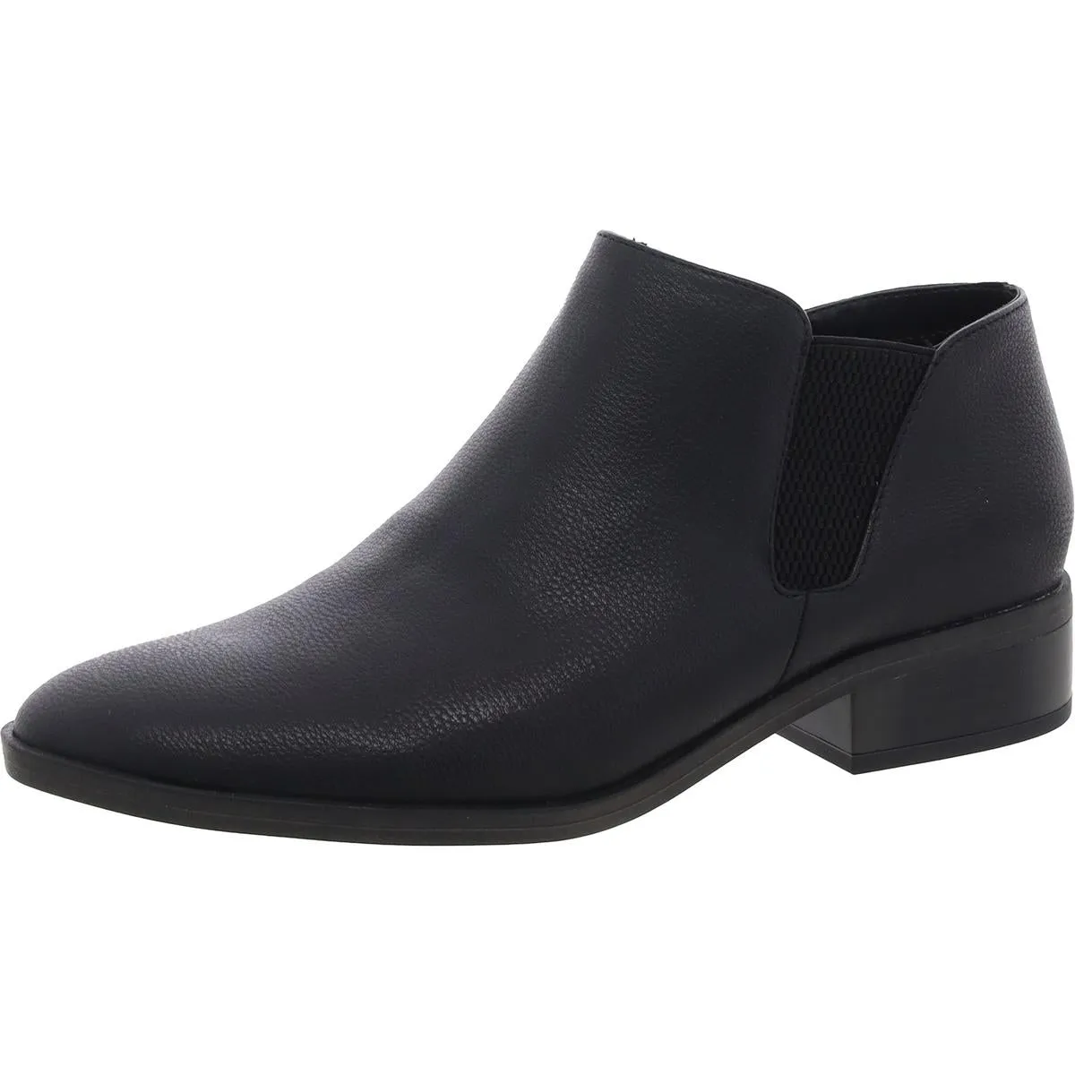 Womens Zipper Manmade Block Heels