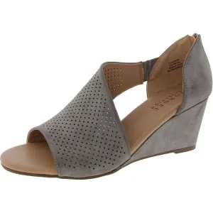 Womens Zipper Manmade Wedge Heels
