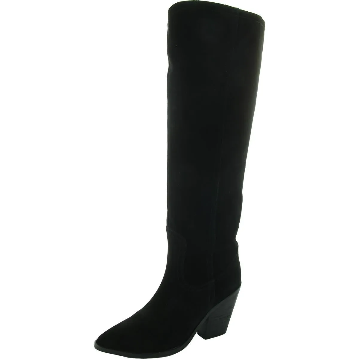 Wrangle Womens Suede Stacked Heel Knee-High Boots