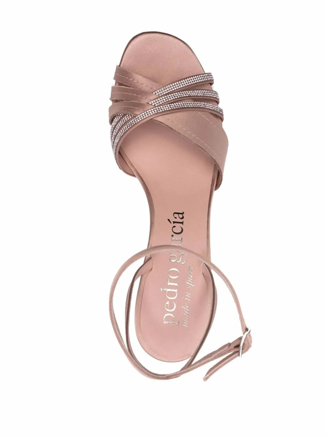 Xilia Heeled Sandals In Bisque Satin