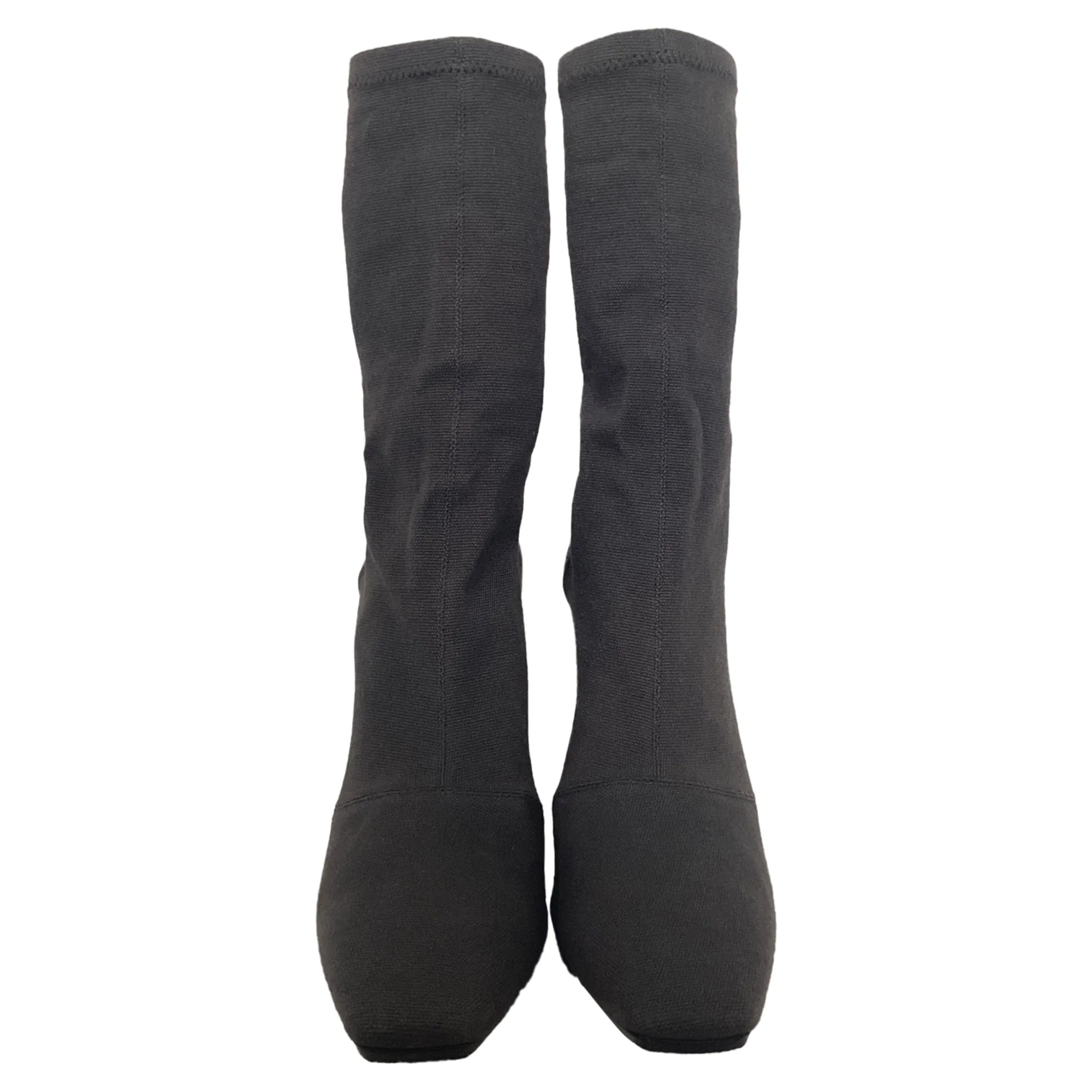 Yeezy Season 7 Sock Ankle Boots in Black Canvas