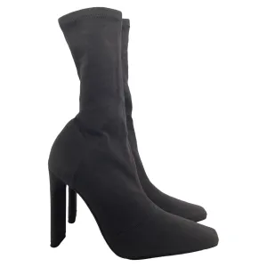 Yeezy Season 7 Sock Ankle Boots in Black Canvas