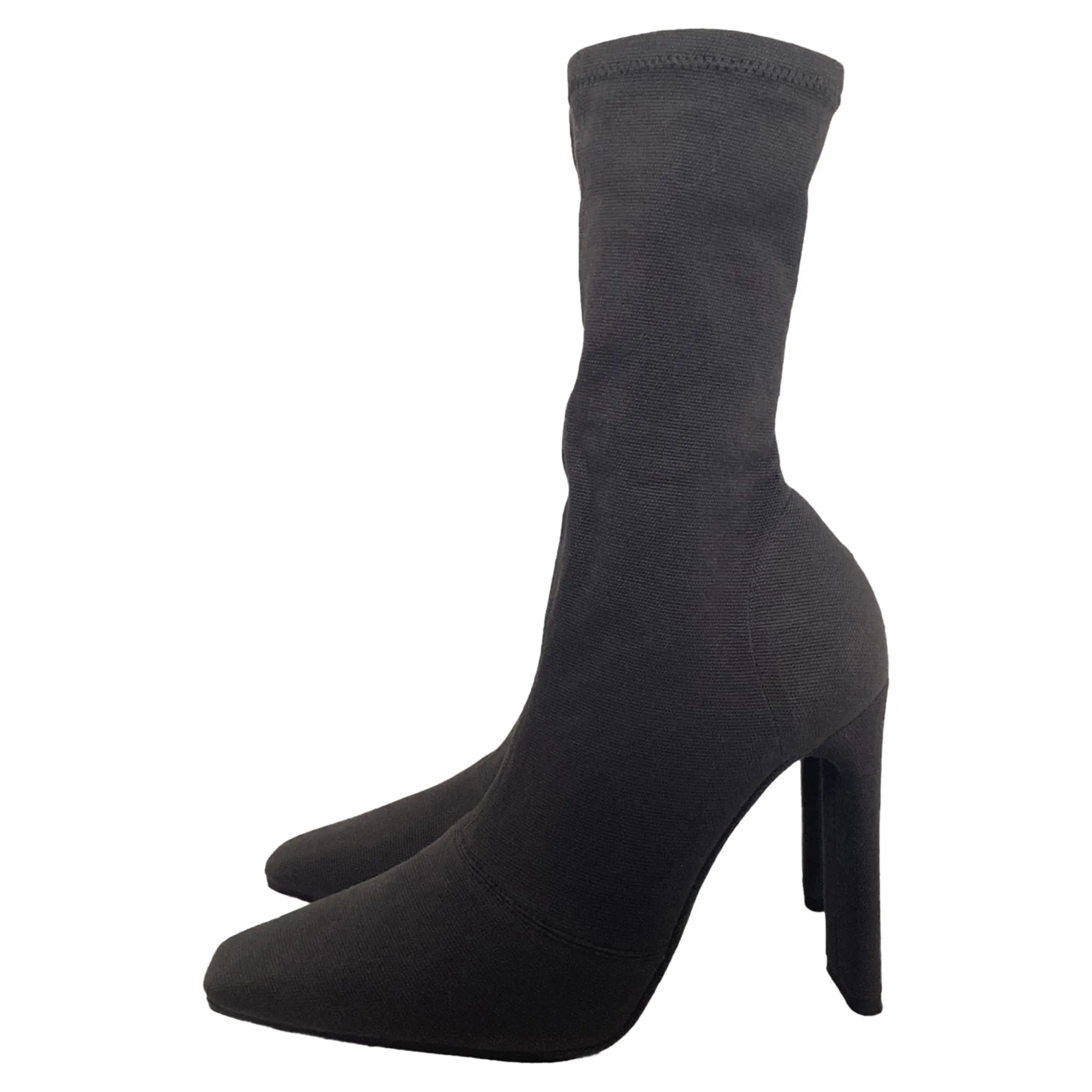 Yeezy Season 7 Sock Ankle Boots in Black Canvas