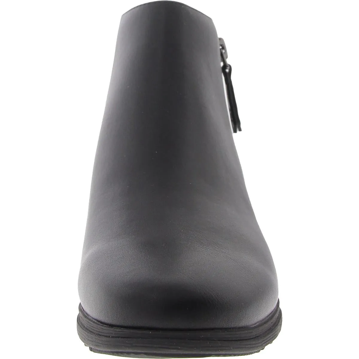 YENA 3 Womens Zipper Faux Leather Ankle Boots
