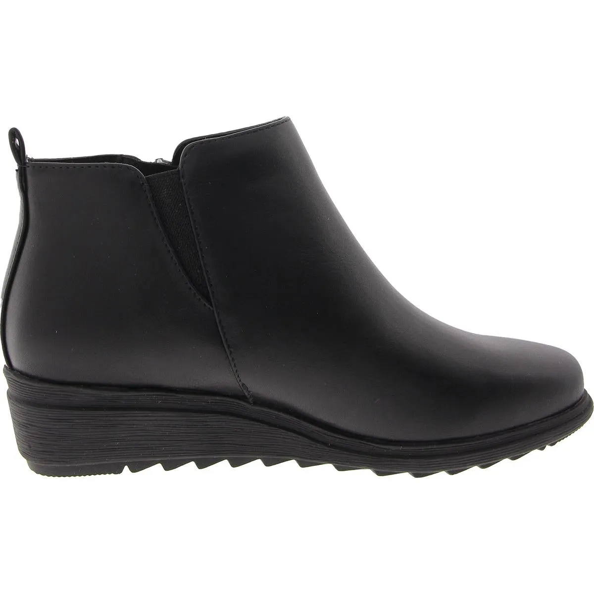 YENA 3 Womens Zipper Faux Leather Ankle Boots