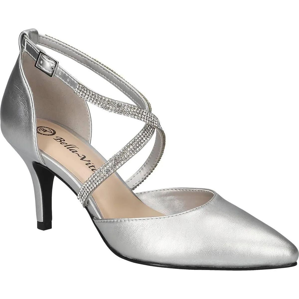 ZABELLA Womens Adjustable Manmade D'Orsay Heels