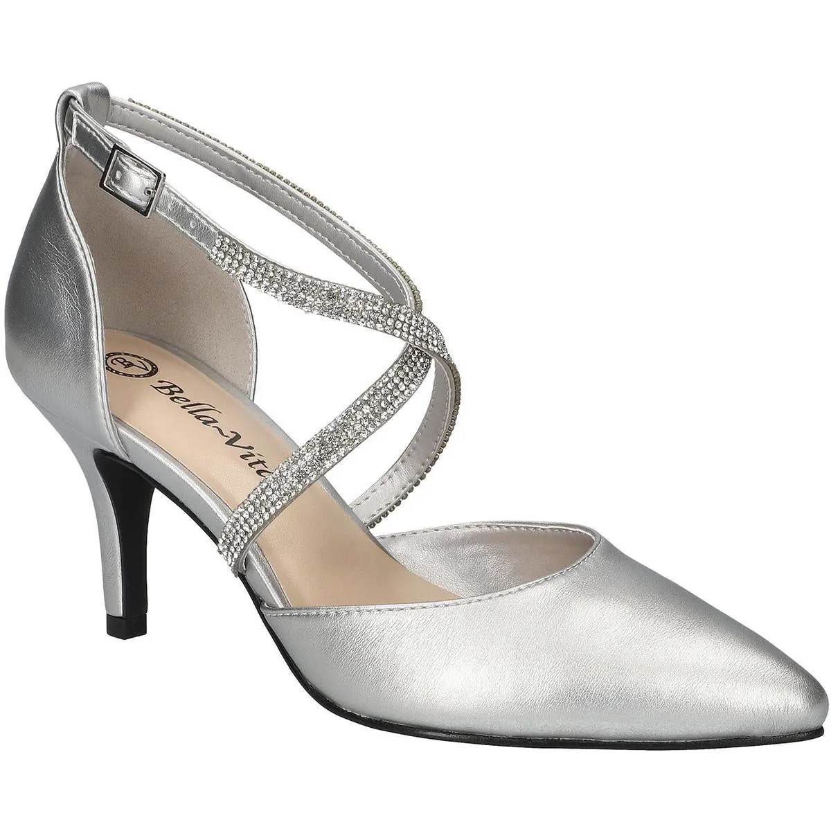 ZABELLA Womens Adjustable Manmade D'Orsay Heels