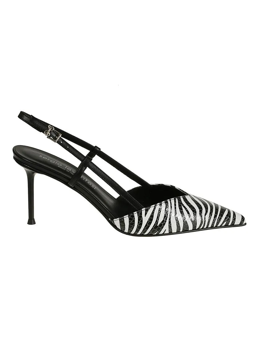 Zebra Print Slingback Stiletto Pump