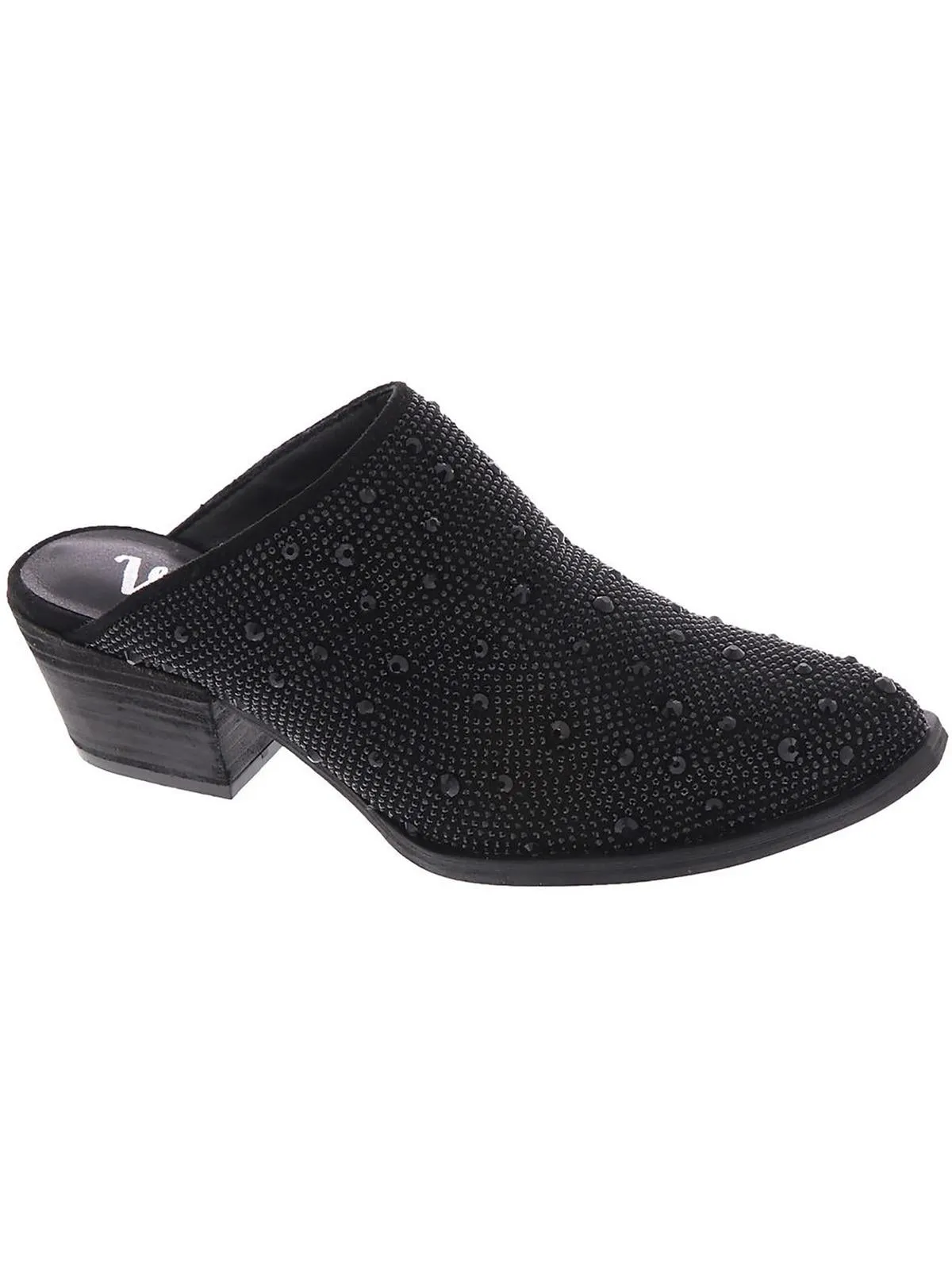 Zeena Womens Rhinestone Slip-On Mules